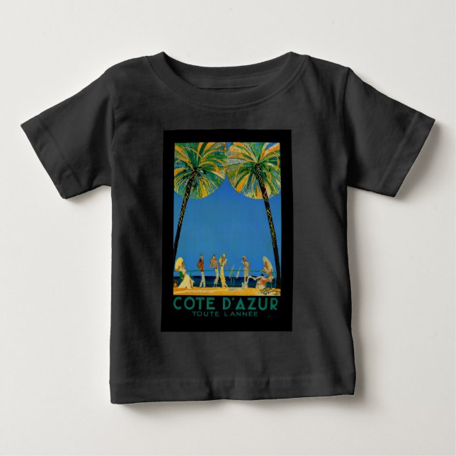 Camiseta De Bebé Viaje francés en la Costa Azul (Anverso)