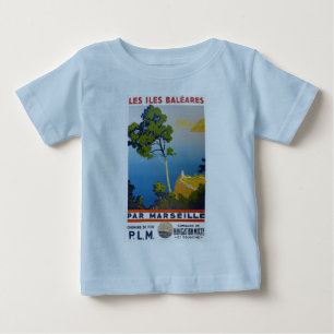 Camiseta De Bebé Viaje francés vintage de Baleares