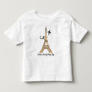 Camiseta De Bebé Viaje personalizado a París Chic Torre Eiffel