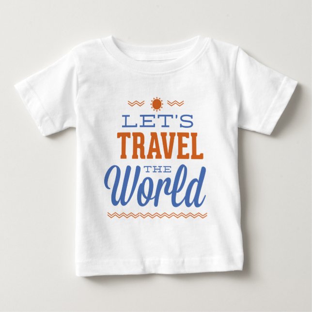 Camiseta De Bebé Viajemos al mundo (Anverso)