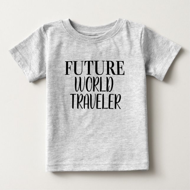 Camiseta De Bebé Viajero del mundo futuro (Anverso)