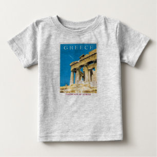 Camiseta De Bebé Viajes de época Atenas Grecia Templo del Partenón