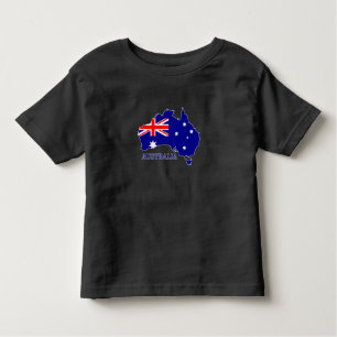 Camiseta De Bebé Viajes de mapas de bandera australiana