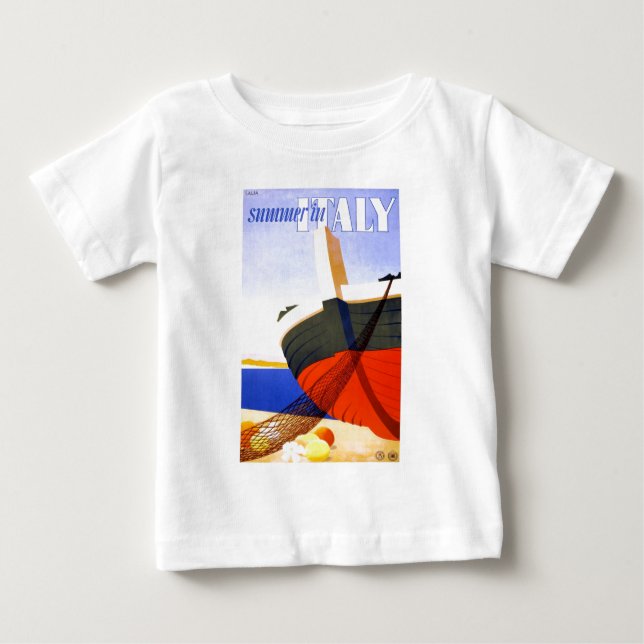 Camiseta De Bebé Viajes de verano en Italia (Anverso)