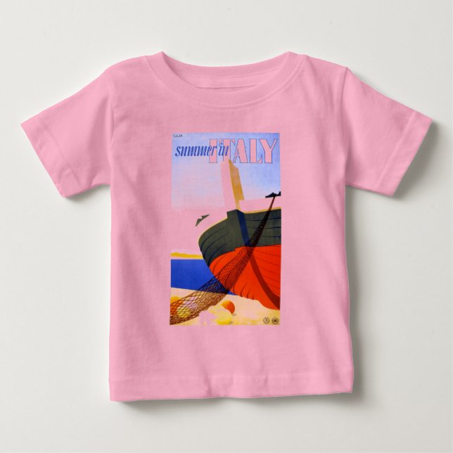 Camiseta De Bebé Viajes de verano en Italia (Anverso)