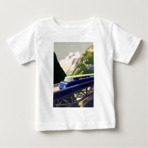 Camiseta De Bebé Viajes en tren vintage por Europa