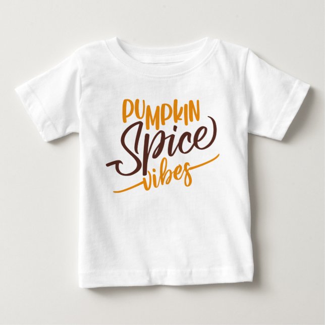 Camiseta De Bebé Vibes de especias de calabaza (Anverso)
