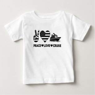 Camiseta De Bebé Vibes de vacaciones de Peace Love Cruise USA