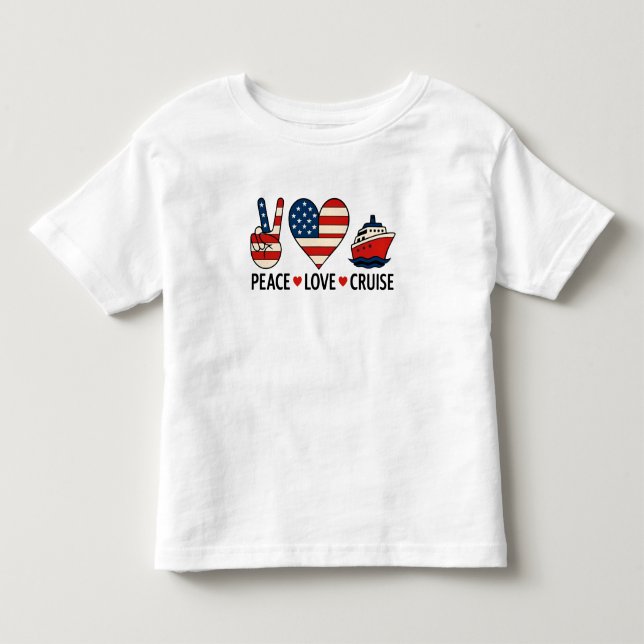 Camiseta De Bebé Vibes de vacaciones de Peace Love Cruise USA (Anverso)