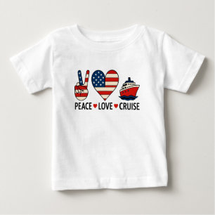 Camiseta De Bebé Vibes de vacaciones de Peace Love Cruise USA