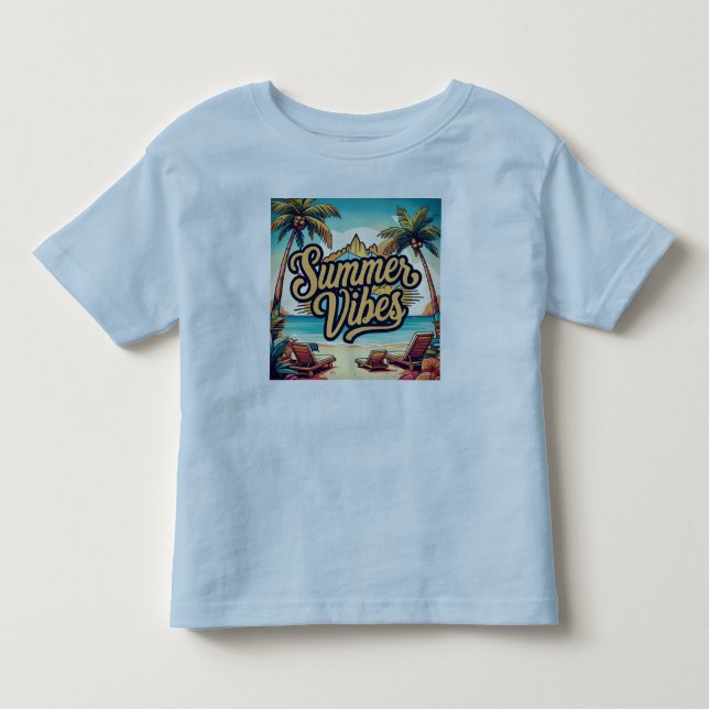 Camiseta De Bebé Vibes de verano (Anverso)