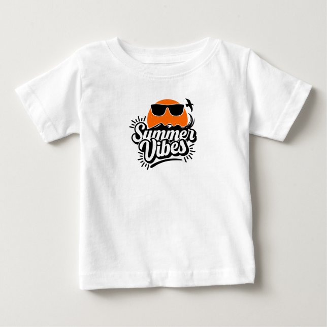 Camiseta De Bebé Vibes de verano (Anverso)