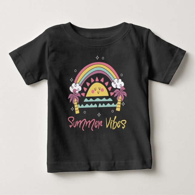 Camiseta De Bebé Vibes de verano : Trato de diseño de verano (Anverso)