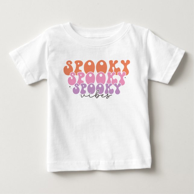 Camiseta De Bebé Vibes espeluznantes y espeluznantes (Anverso)