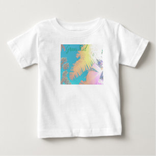 Camiseta De Bebé Vibes positivas de palmeras tropicales
