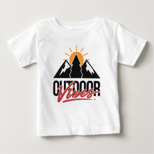 Camiseta De Bebé Vibraciones al aire libre Montaña Árbol Amanecer