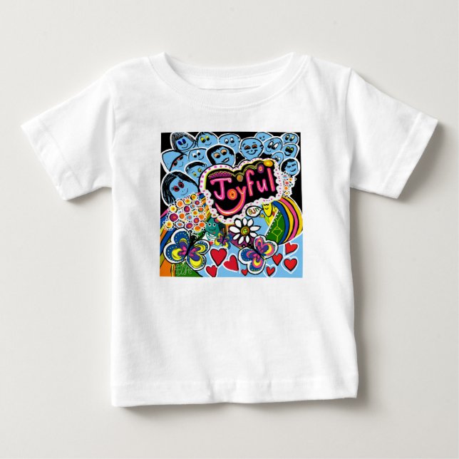 Camiseta De Bebé Vibraciones Alegres Celebran la Felicidad y la Uni (Anverso)
