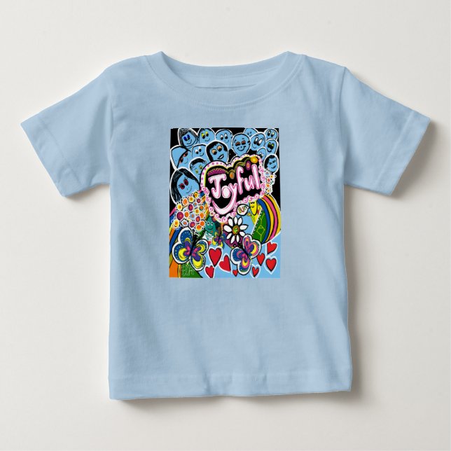 Camiseta De Bebé Vibraciones Alegres Celebran la Felicidad y la Uni (Anverso)