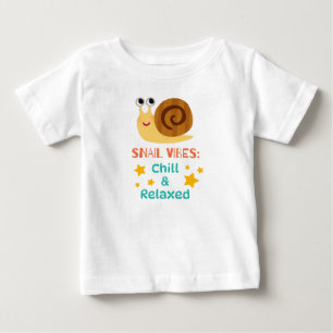 Camiseta De Bebé Vibraciones de caracol tranquilas y relajadas cami