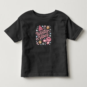 Camiseta De Bebé Vibraciones de Invierno Temporada Clima Frío Hola 