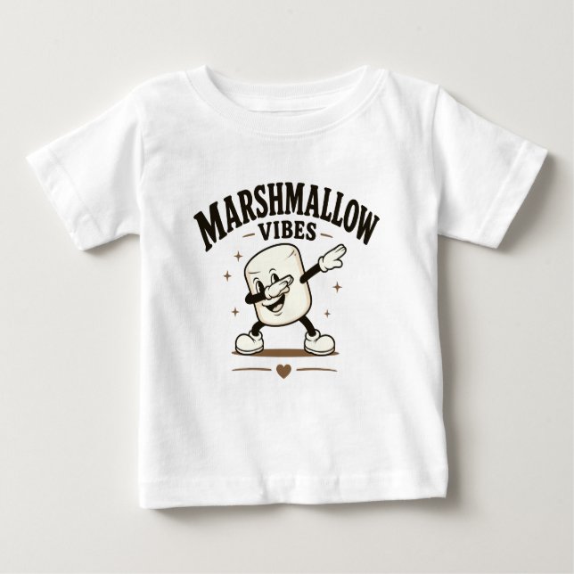 Camiseta De Bebé Vibraciones de malvavisco (Anverso)