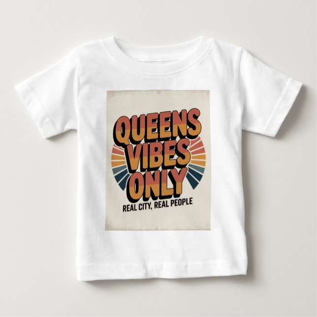 Camiseta De Bebé Vibraciones de Queens solamente (Anverso)