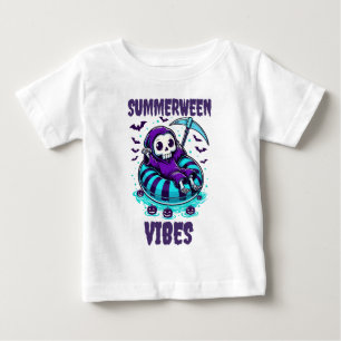 Camiseta De Bebé Vibraciones de Summerween – Segador Relajado