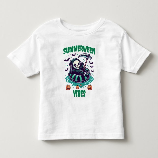 Camiseta De Bebé Vibraciones de Summerween – Segador Relajado (Anverso)