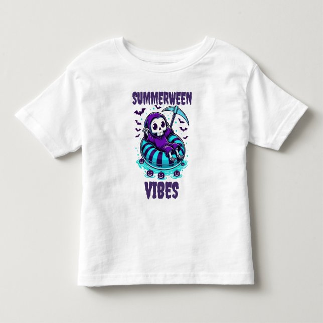 Camiseta De Bebé Vibraciones de Summerween – Segador Relajado (Anverso)