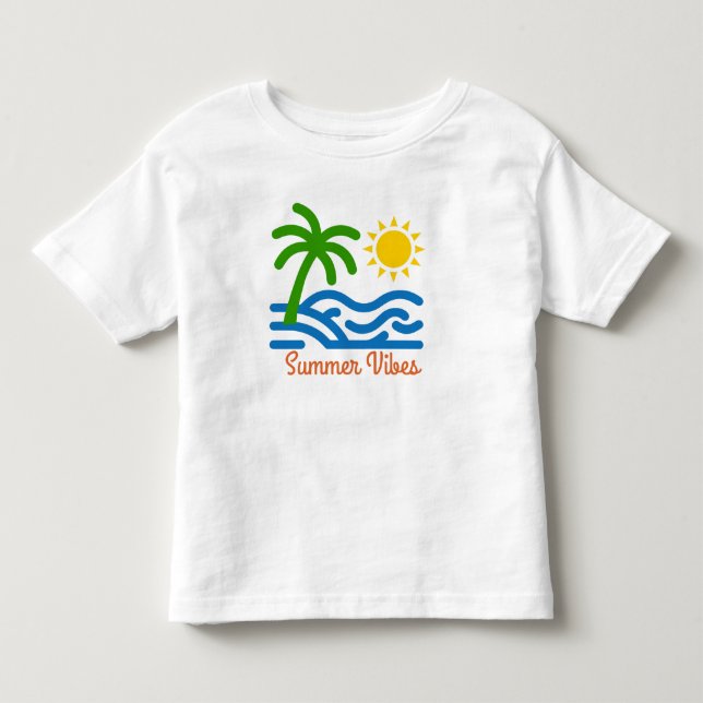 Camiseta De Bebé Vibraciones de Verano (Anverso)