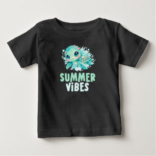 Camiseta De Bebé Vibraciones de Verano Tortuga para Niños
