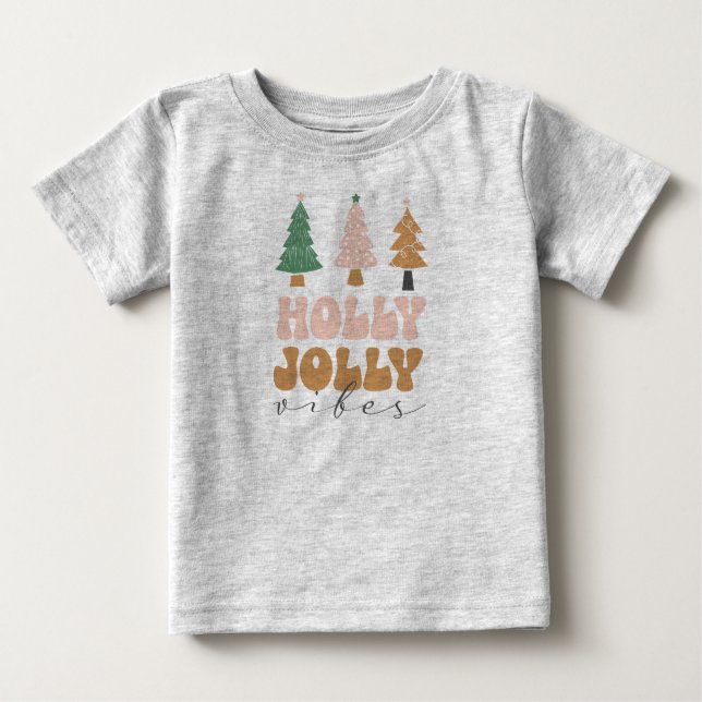 Camiseta De Bebé Vibraciones Holly Jolly (Anverso)