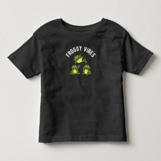 CAMISETA DE BEBÉ VIBRAÇÕES DE RANA DIVERTIDA AMANTES DE RÃS CRIANÇA
