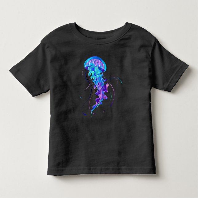 Camiseta De Bebé Vibrant Color Glowing Jellyfish (Anverso)