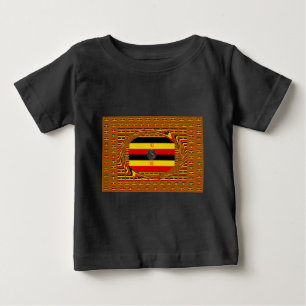 Camiseta De Bebé Vibrante arte inspirado en la bandera de Uganda
