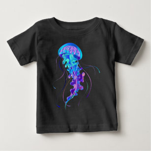 Camiseta De Bebé Vibrante color Glustre medusas