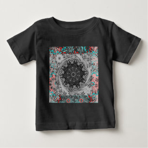 Camiseta De Bebé Vibrante cultura africana: Una fusión rosa y cian