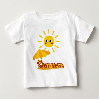 Camiseta De Bebé Vibrante diseño veraniego de sol