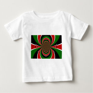 Camiseta De Bebé Vibrante visión de Kenia: arte de la bandera kenia