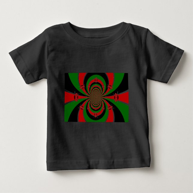 Camiseta De Bebé Vibrante visión de Kenia: arte de la bandera kenia (Anverso)