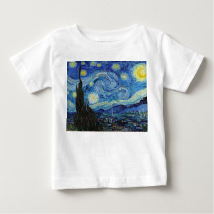 Camiseta De Bebé Vicent Van Gogh Starry Night Vintage Bella Artes