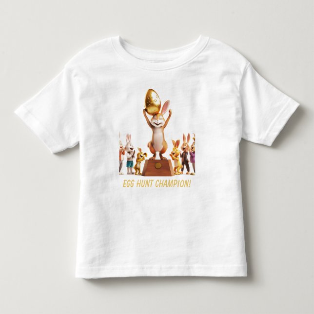 Camiseta De Bebé Victorioso Campeón de la Caza de Huevo de Conejo (Anverso)