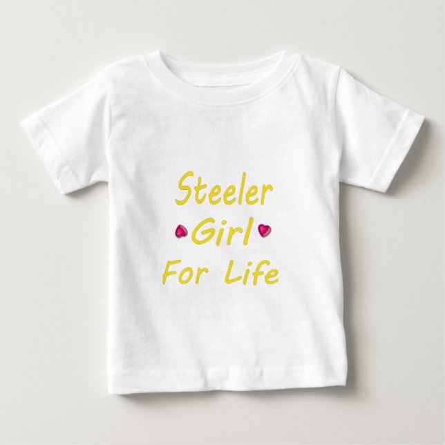 Camiseta De Bebé vida de chica steeler (Anverso)