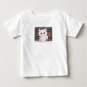 Camiseta De Bebé Vida de mamá de gato divertida
