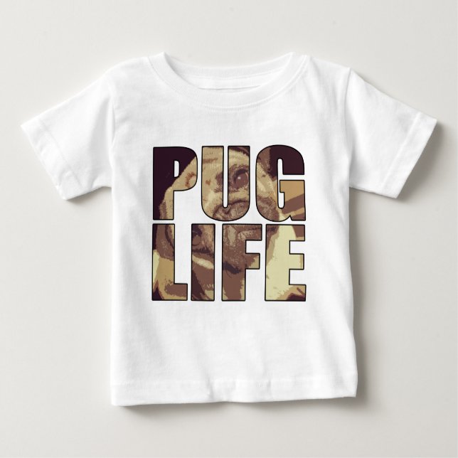 Camiseta De Bebé Vida de Pug (Anverso)