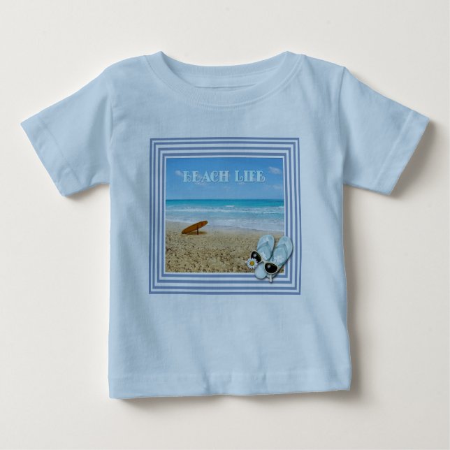 Camiseta De Bebé Vida en la playa (Anverso)