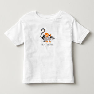 Camiseta De Bebé Vida silvestre - Amo a los NUMBATS - Gráfico anima