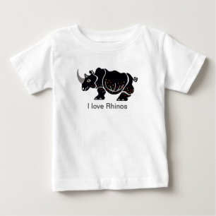 Camiseta De Bebé Vida silvestre - Amo RHINOS - Amor animal - Natura