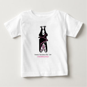 Camiseta De Bebé Vida silvestre - Guay Horseshoe BAT - Gráficos ani