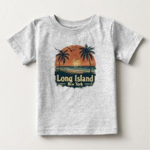 Camiseta De Bebé Videos Retro Beach de Long Island New York
